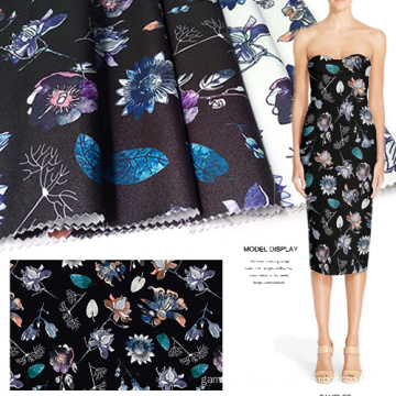 Polyester Twill Printed Autumn/ Winter Garment Fabric